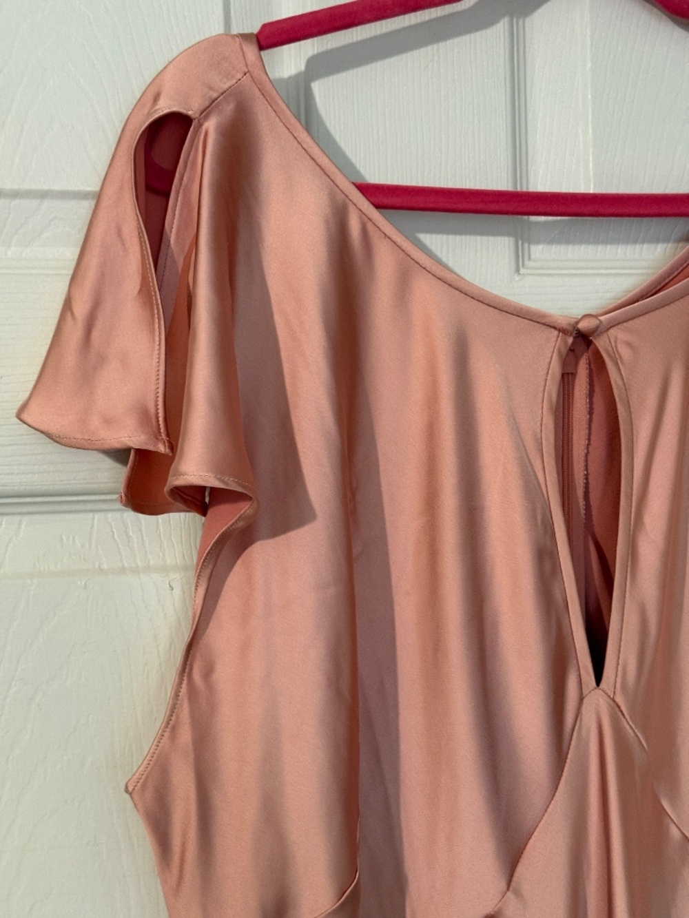 he Occasion by Old Navy Blush Satin Flutter Sleeve Maxi Dress – 3X - Picture 2 of 4